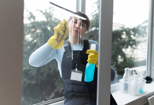 Nettoyage de vitres intérieures et extérieures à la Roche-Rigault